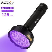 Alonefire SV128 LED UV Flashlight Ultraviolet Torch 128 LED 395nm Ultraviolet Torch Blacklight Detector for Dry Pets Urine Stain