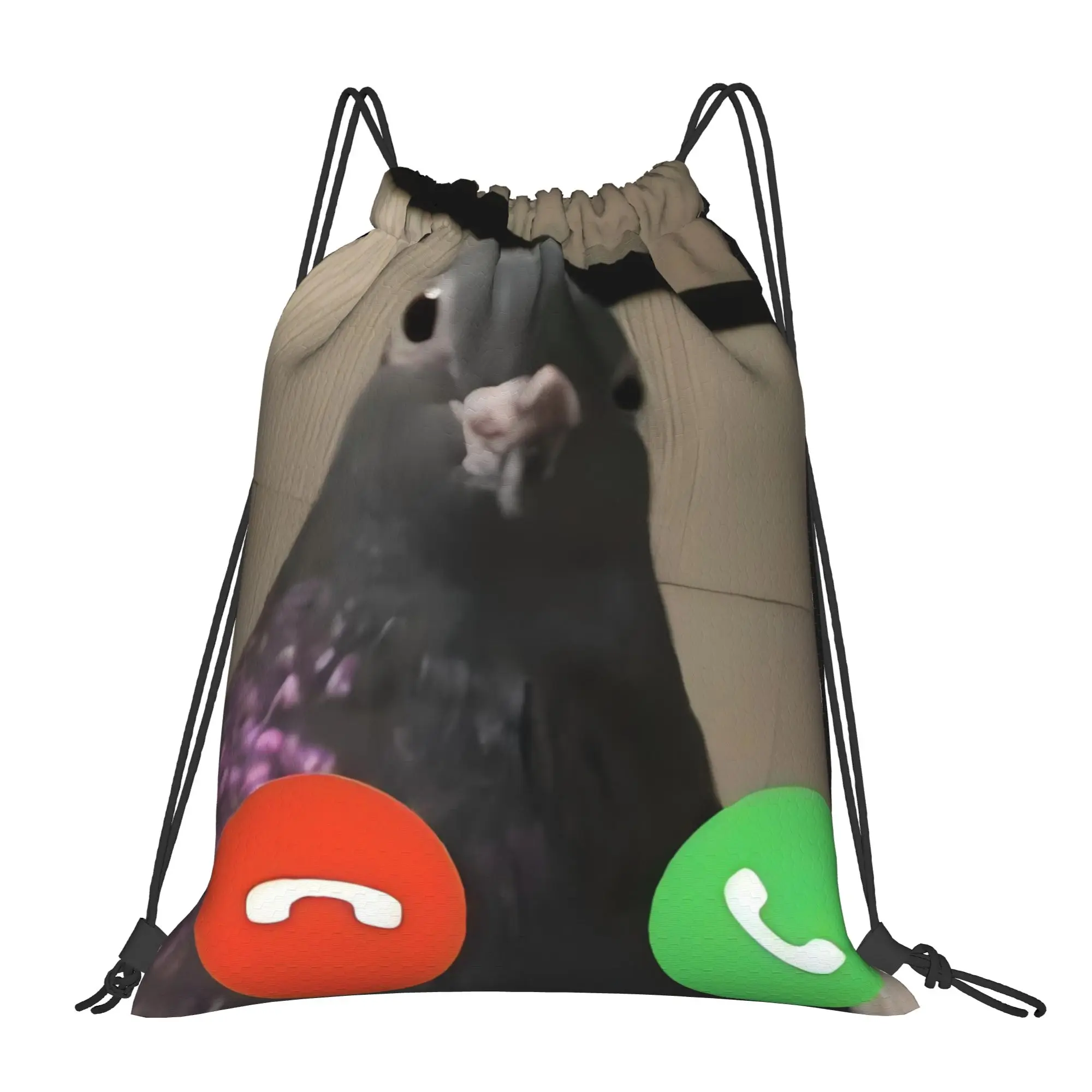 pigeon Call up Ai pigeon Portable Sports Drawstring Backpack Riding Backpack Gym Shoes Drawstring Bags