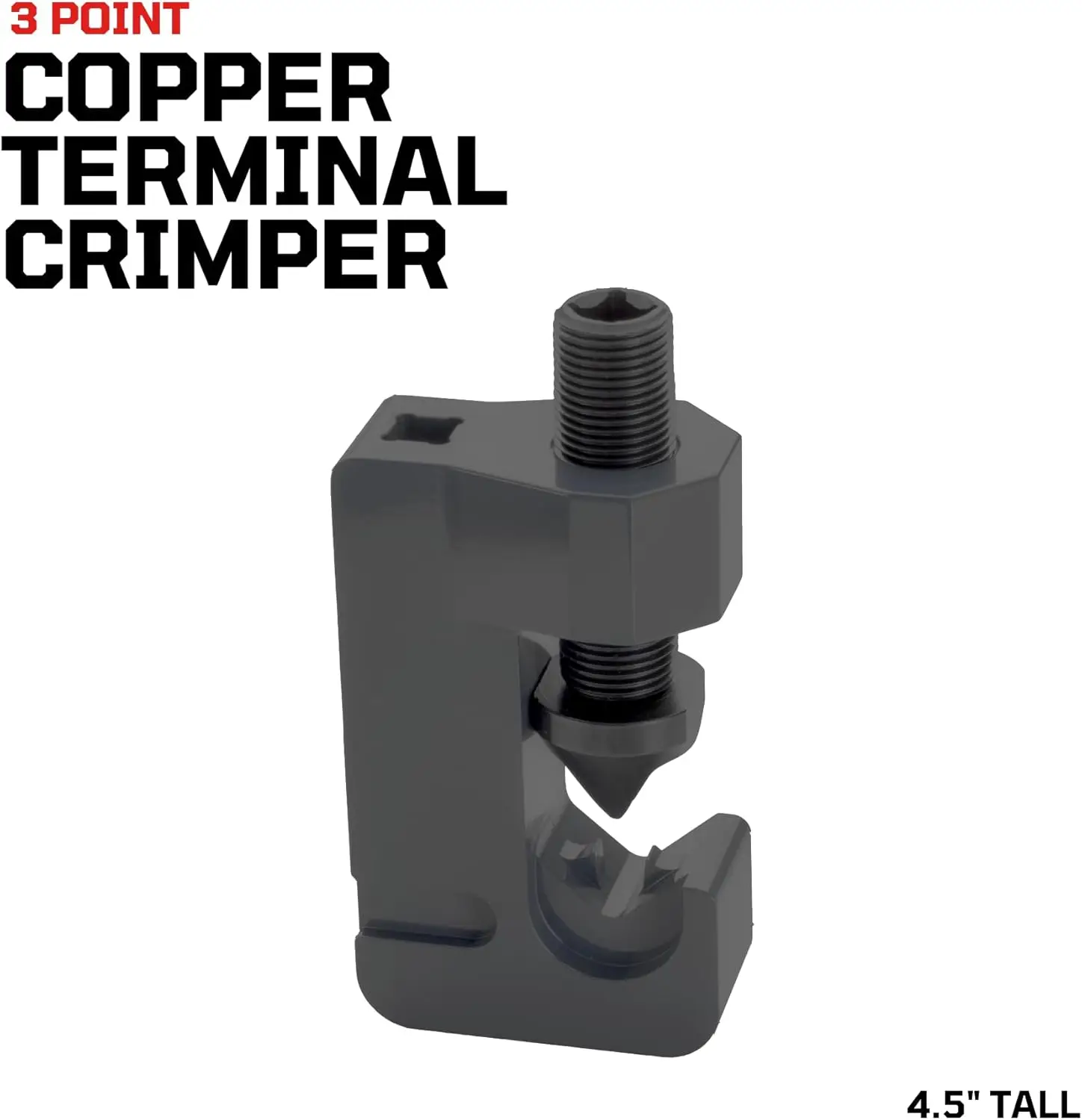 Mini ferramenta crimpadora de fios e cabos de 3 pontos para espaços apertados, até 4/0 AWG