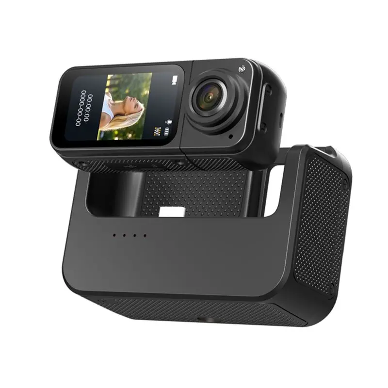 

Экшн-камера ABKN-Thumb 2.7K с Wi-Fi, 180° ° Спортивная камера Rotate Sport Cam DV для велоспорта с зарядным чехлом, черная