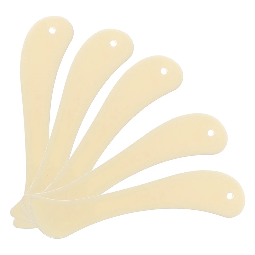 

5pcs Paper Creaser Tool Beige Plastic Bone Folder for Origami Paper Folding Craft Lightweight Portable Easy to Use