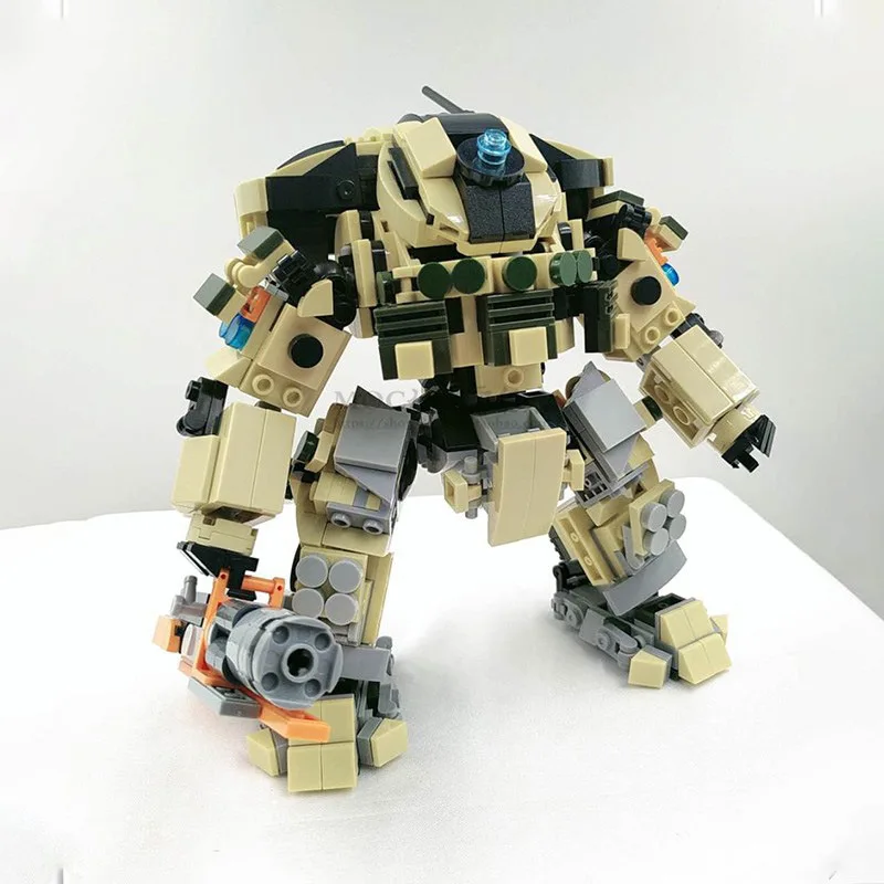 Creative MOC Chibi Burning Combat Mecha Brick Set