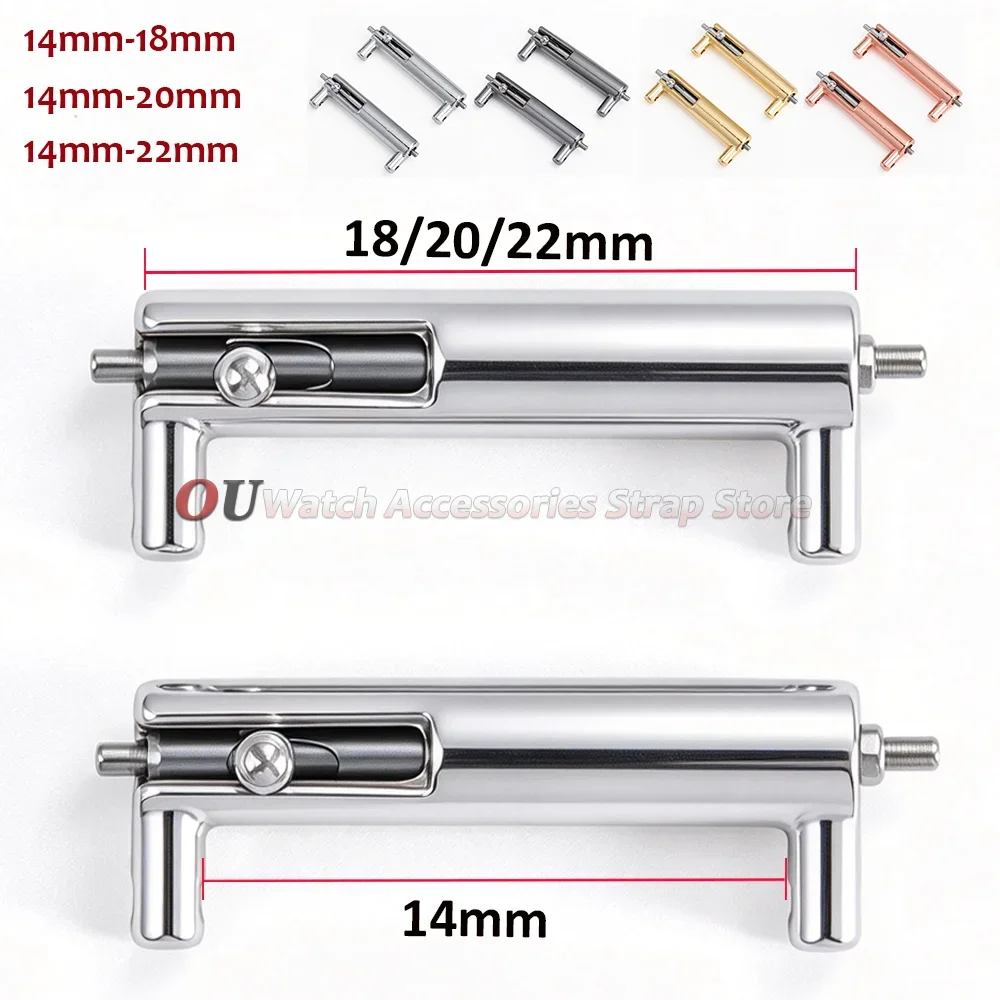 2pcs Metal Watch Strap Adapter Accessories 14-18mm,14mm-20mm,14mm-22mm for Huawei for Samsung for Xiaomi Quick Release Connector
