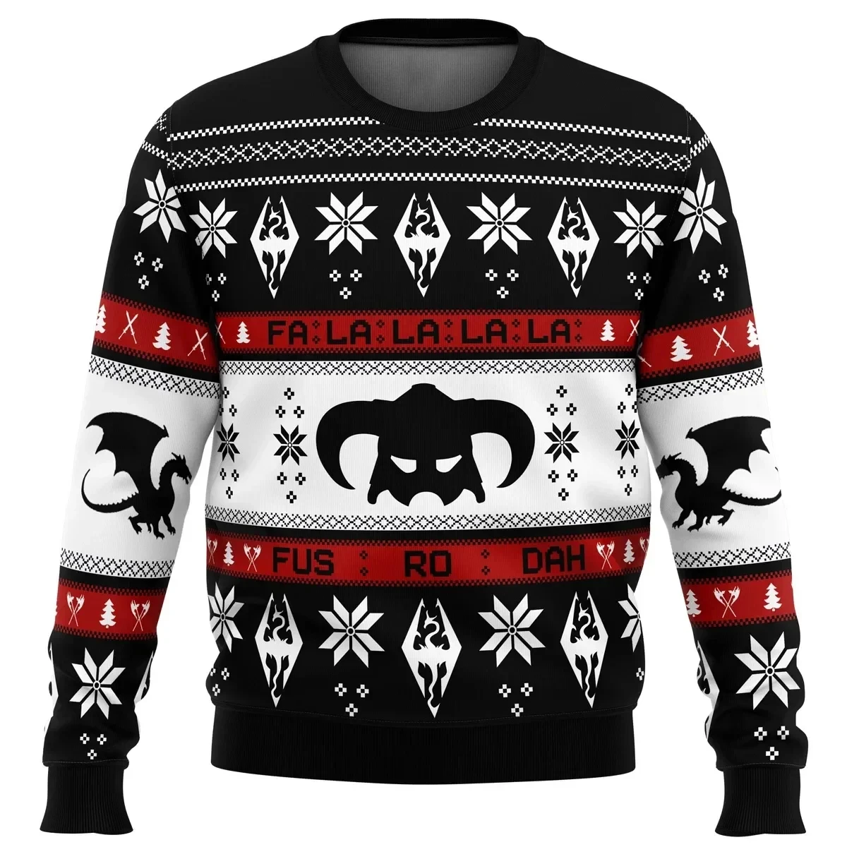 Skyrim Feo Fusrodah 3D Printing Men's Christmas pullover Autumn and Winter Couple Street Clothing