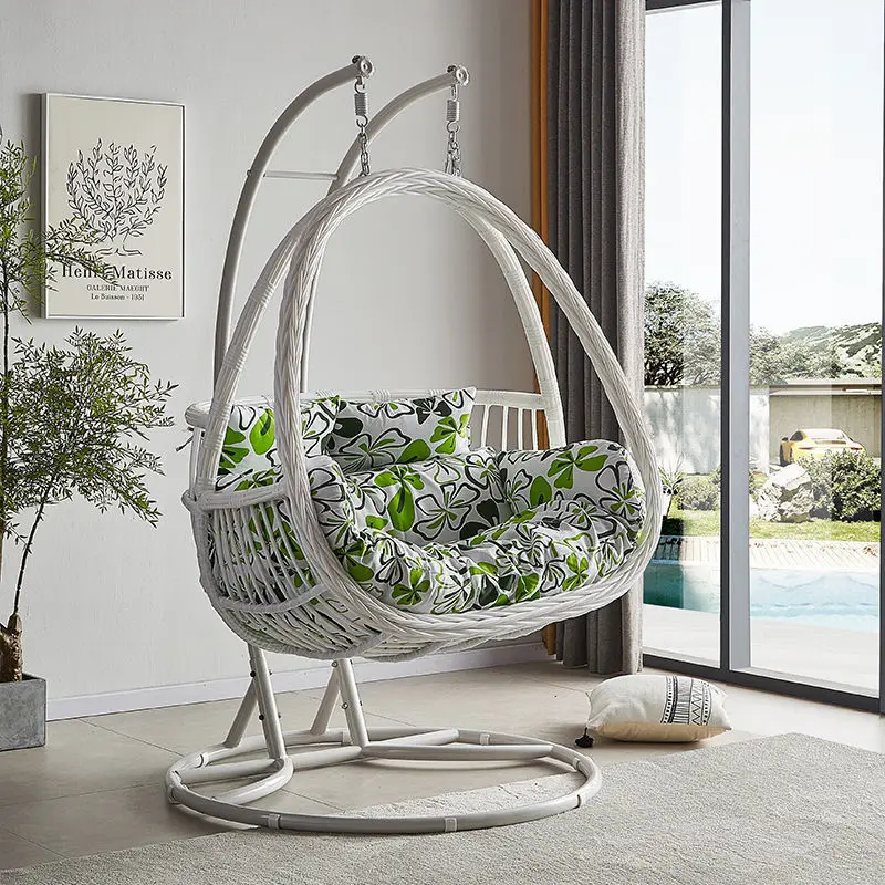 Single and double cradle chair hanging chair balcony home courtyard swing indoor lazy Internet celebrity bedroom hanging