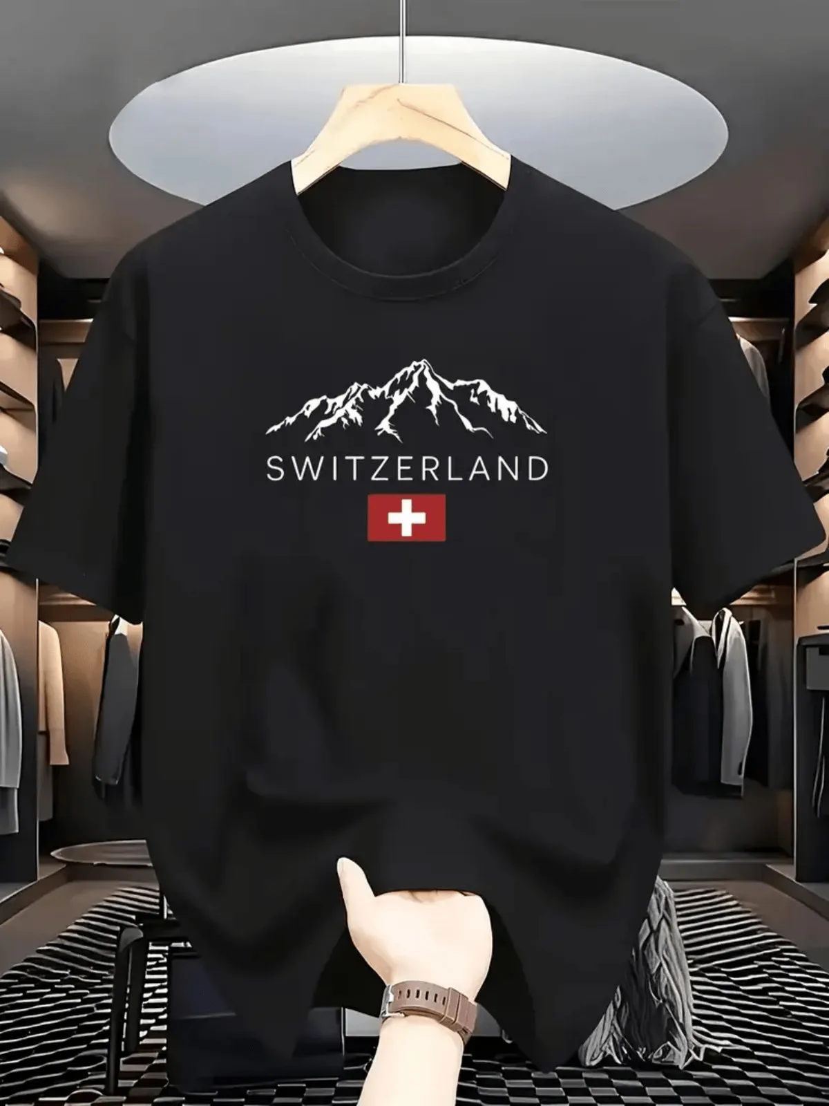 

Alpine Adventure Tee with Swiss Mountain Design