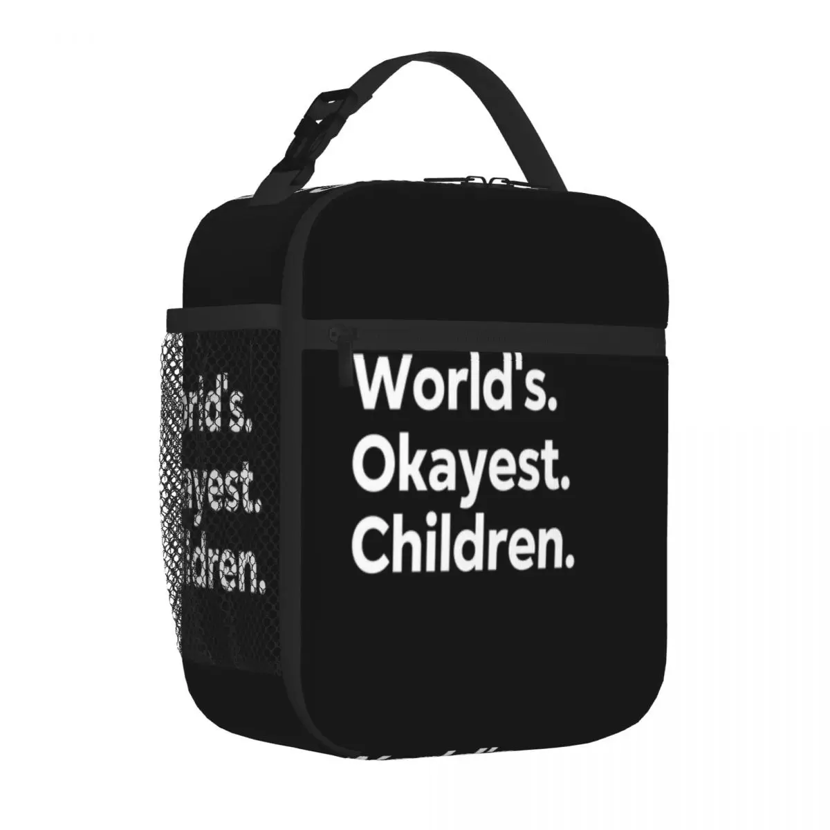 Hot Sale World S Okayest Children Letter Print Adult Lunch Bag Student Daily Student Lunch Bag