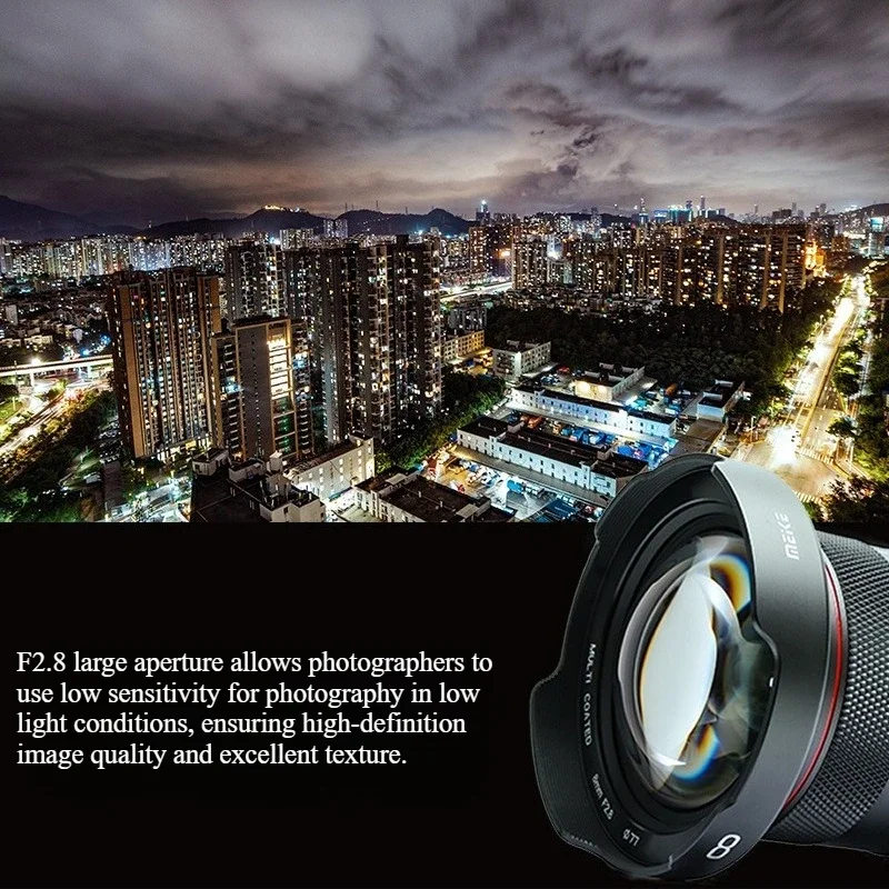 Meike MK-0828CFMF-MFT 8 مللي متر f2.8 عدسة تصوير يدوية بزاوية واسعة للغاية M4/3 إطار كاميرا بدون مرآة قياسية برايم
