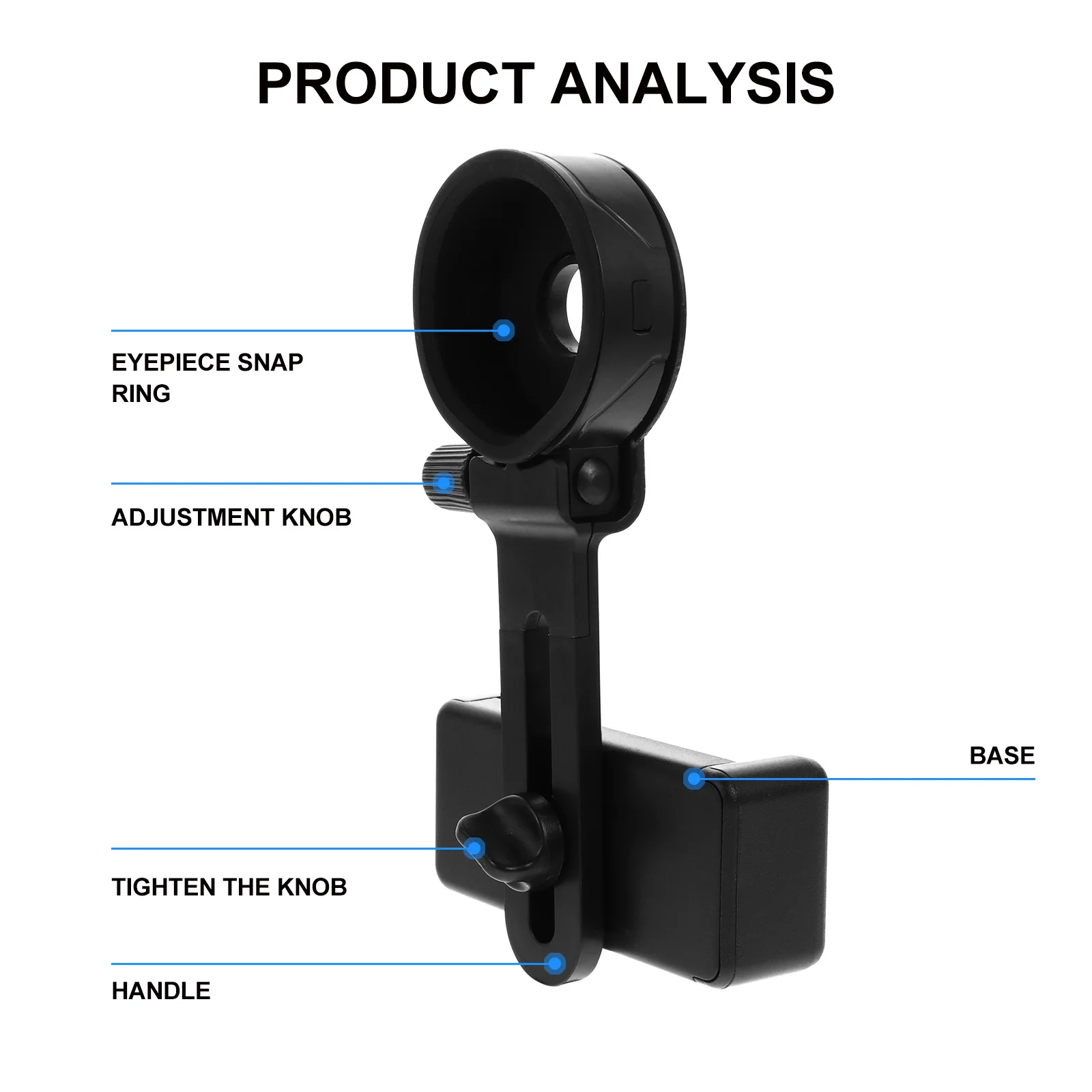 

Phone Mount For Telescope Monocular Photography Adapter Quick Clip Small Holder Cell Phone Adapter Spotting Scope Camping