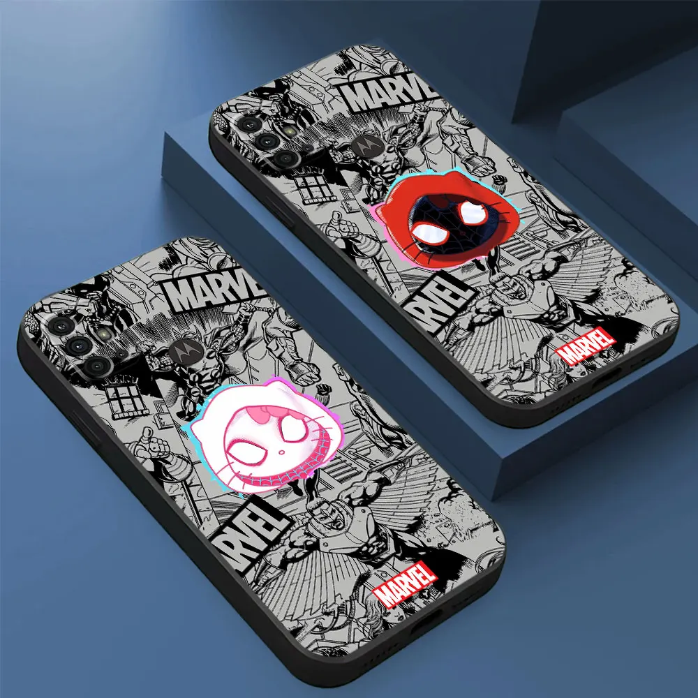 Phone Case for Motorola Moto G53 G73 G30 G51 G22 G71 G200 5G G32 G52 G72 G50 G31 G60 G60s Cover Marvel Spidermans Hello Kitty