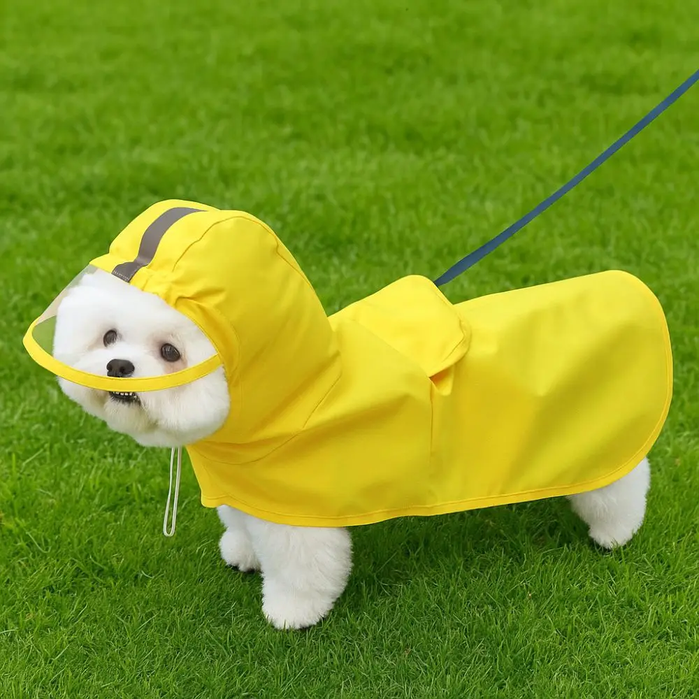 

Practical Waterproof Dog Raincoat Adjustable Reflective Pet Waterproof Jacket Towable Puppy Rain Jumpsuit Mountain Climbing