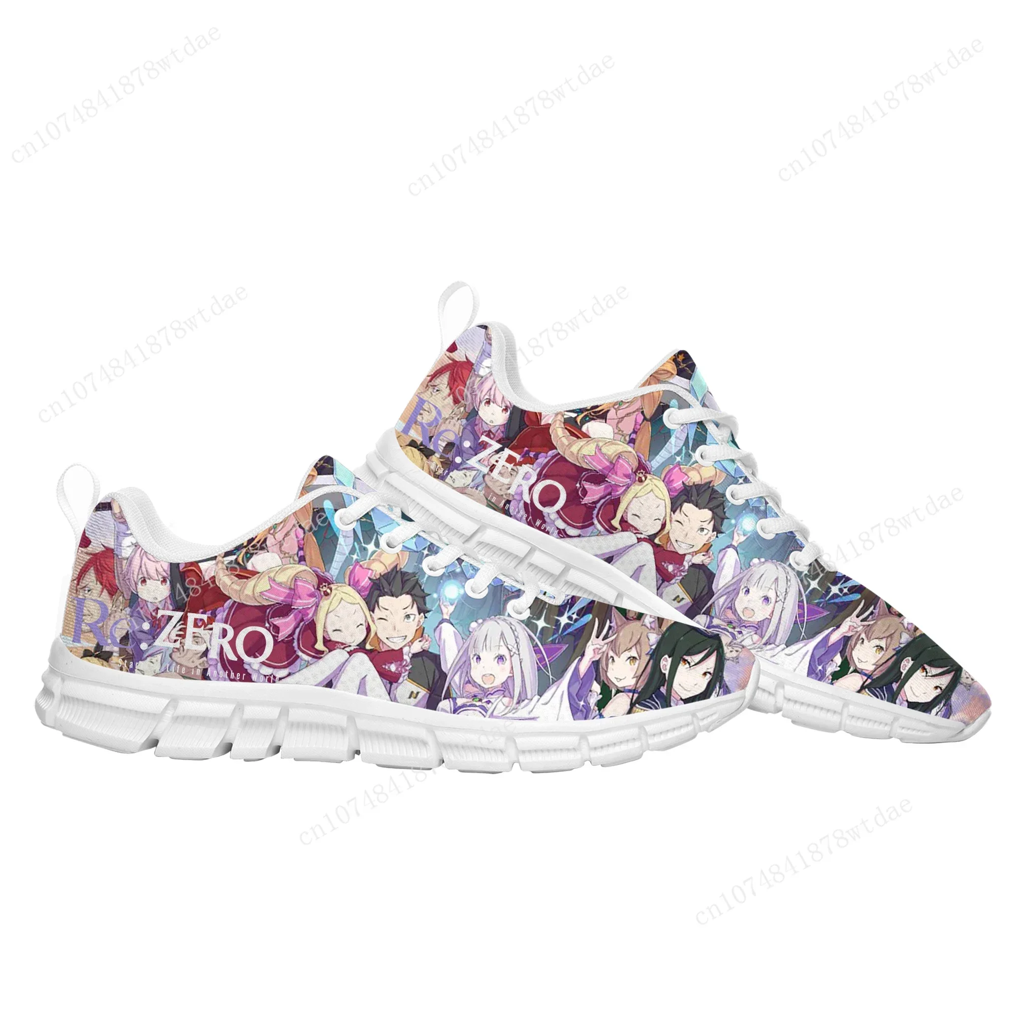 Re:Zero Shoes Mens Womens Teenager Kids Children Sneakers Japanese Anime Emilia High Quality Manga Comics Sneaker Custom Shoes