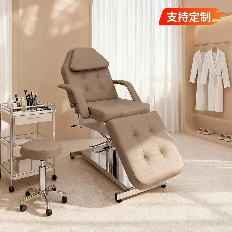 Cross-border wholesale, special hydraulic lifting beauty bed for high-end beauty salons, folding tattoo bed color can be customi