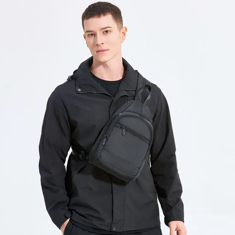 Mini Backpack Men 2‑in‑1 Multifunction Chest Bags Men Shoulder Bag Waterproof Lightweight Backpacks Male Travel Chest Sling Bag