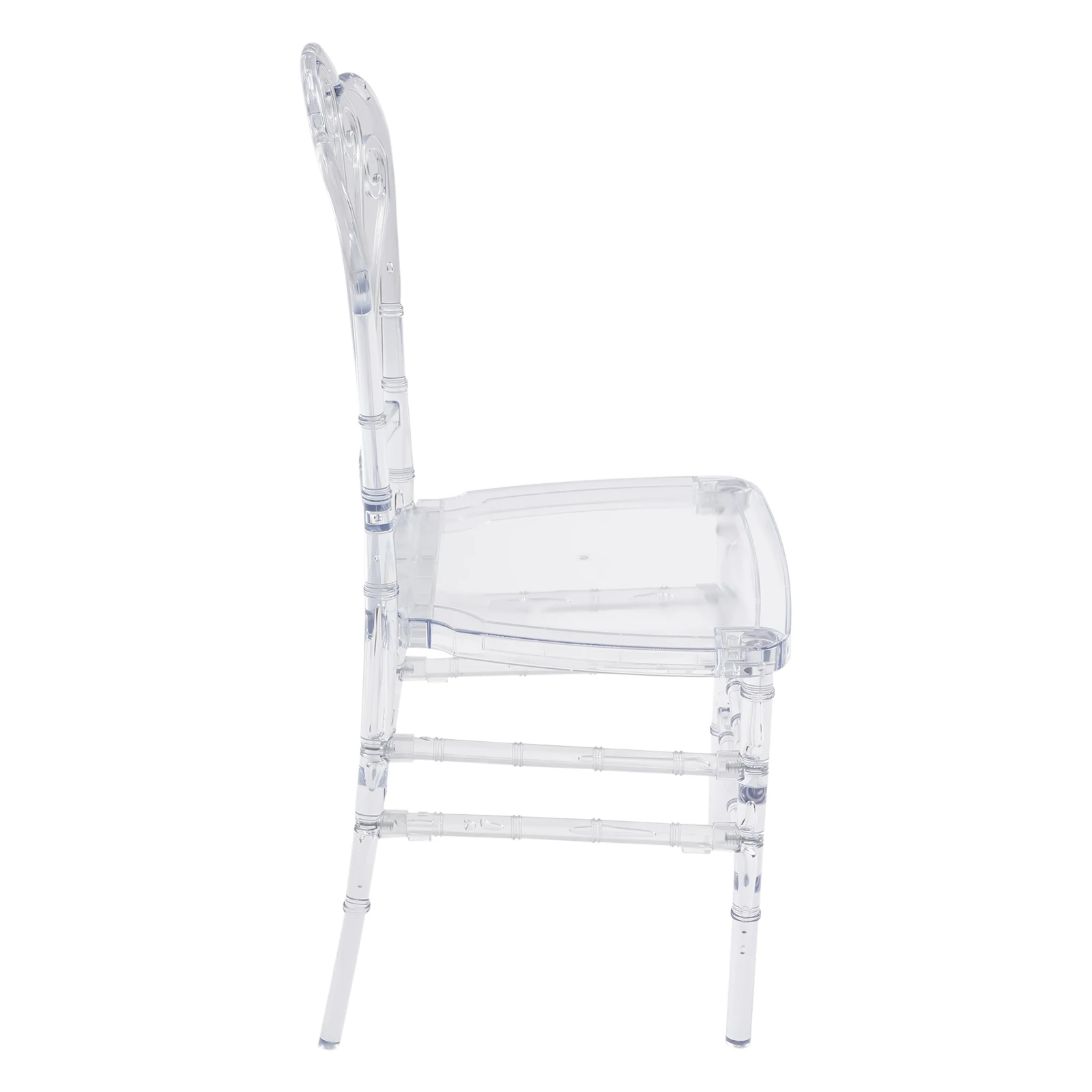 14.57 * 14.96 * 35.43 بوصة 4 قطع كراسي شفافة للتراص، كرسي طعام شفاف للفنادق، قاعات الولائم، المطاعم، أماكن الزفاف