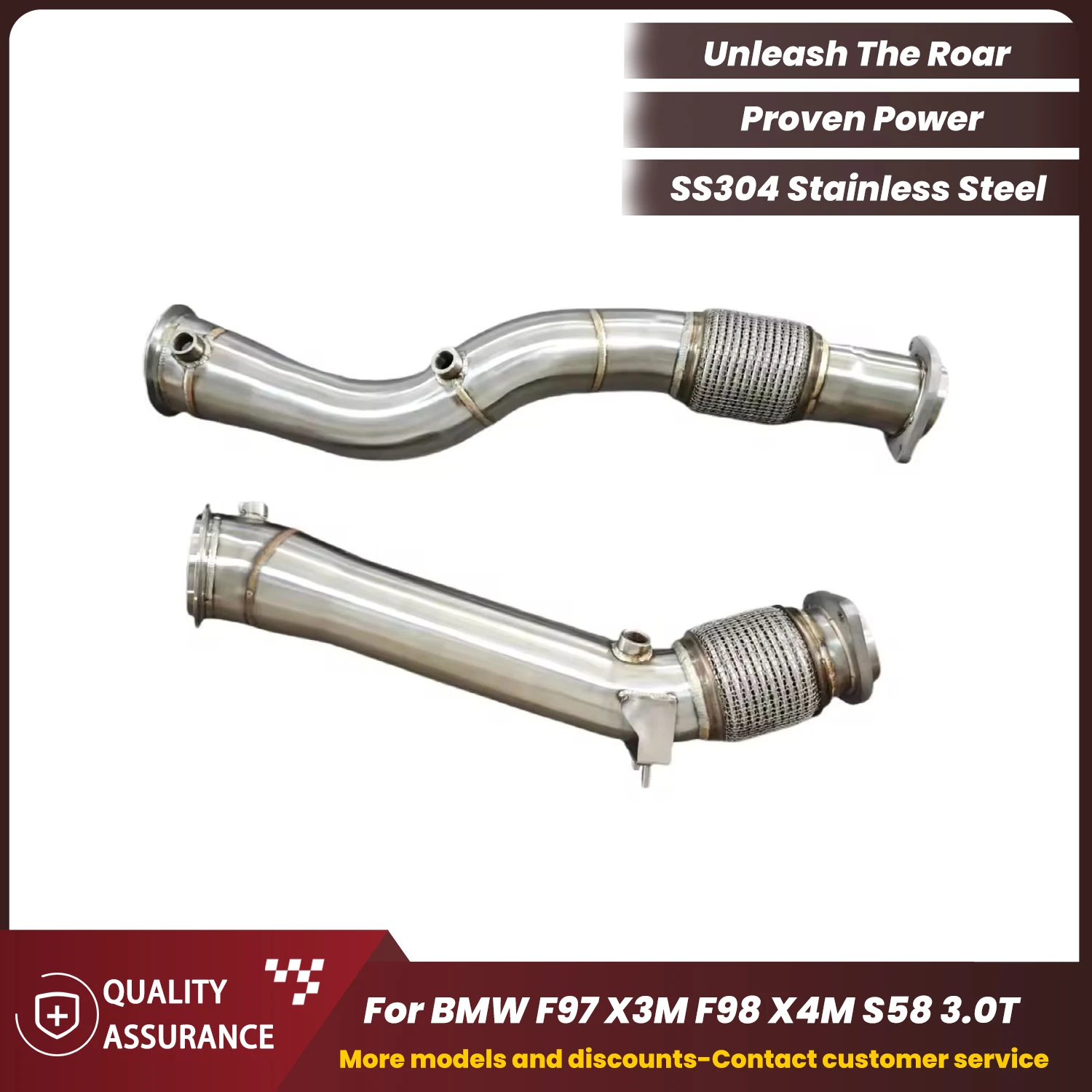 

ECCF SUS304 Stainless Steel Performance Downpipe for BMW F97 X3M F98 X4M S58 3.0T