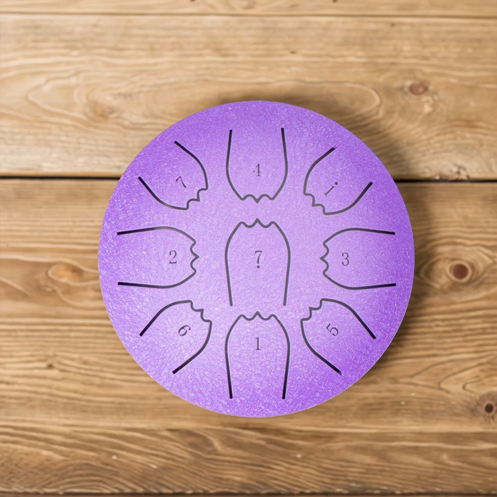 Rain Drum 4 Inches 9 Notes Waterproof Mini Chakra Drum Rain Chime Ideal for Yoga & Prenatal Education