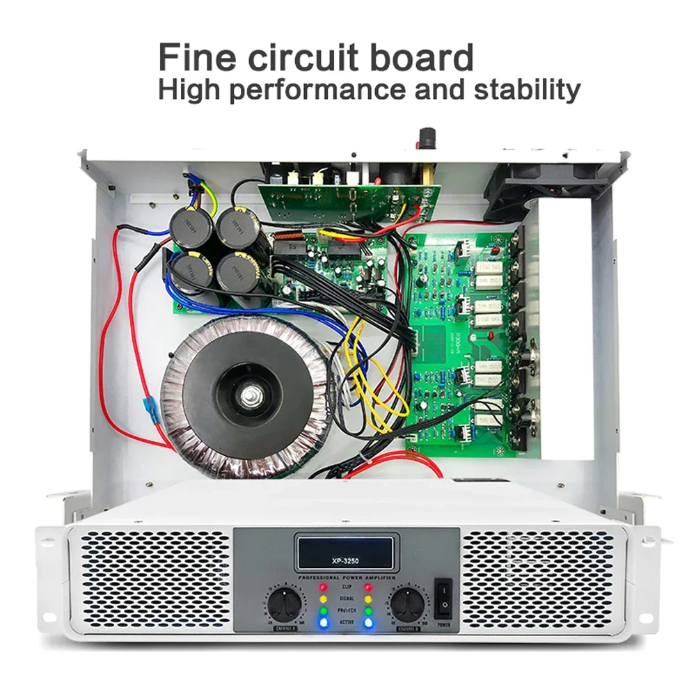 

XP3250 Professional High Quality Class H Amp DJ Stage Performance 850W*2 High Power Amplifier