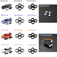 JIABAILE 4301 4302 4303 4304 1:43 RC Car Spare Parts Car Shell Tire Drive Shaft Steering Gear
