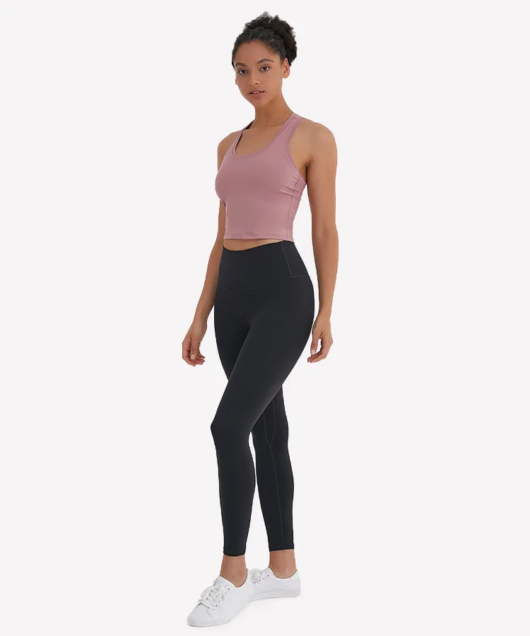 Celana Yoga wanita, 15 Warna tahan Squat 4-Way regang olahraga Gym Legging Fitness ketat