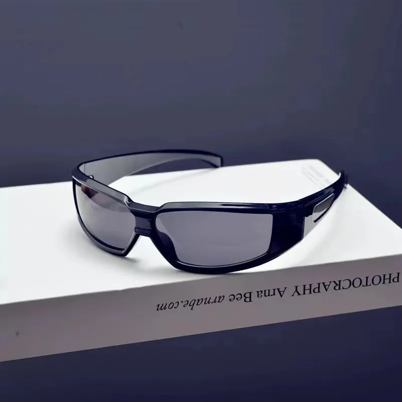 Cyberpunk Polarized Sunglasses Terminator Silver Frame Square Tech Style sun glasses Outdoor exercise Fishing  Glasses