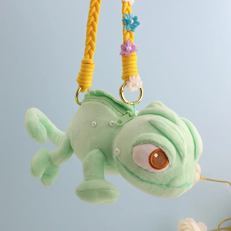 ديزني أنيمي باسكال رابونزيل الحرباء ألعاب من القطيفة لطيف الكرتون حمل حقيبة لينة محشوة الحيوانات بلوشي دمية عيد ميلاد الفتيات هدية