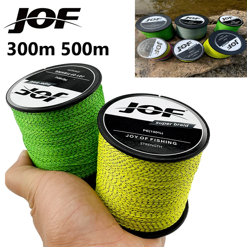 Long-casting 8 Strands PE Braid Fishing Line 300M 500M Wear-resistant 4 Colors 18-78LB Multifilament Woven Wire Pond Reservoir