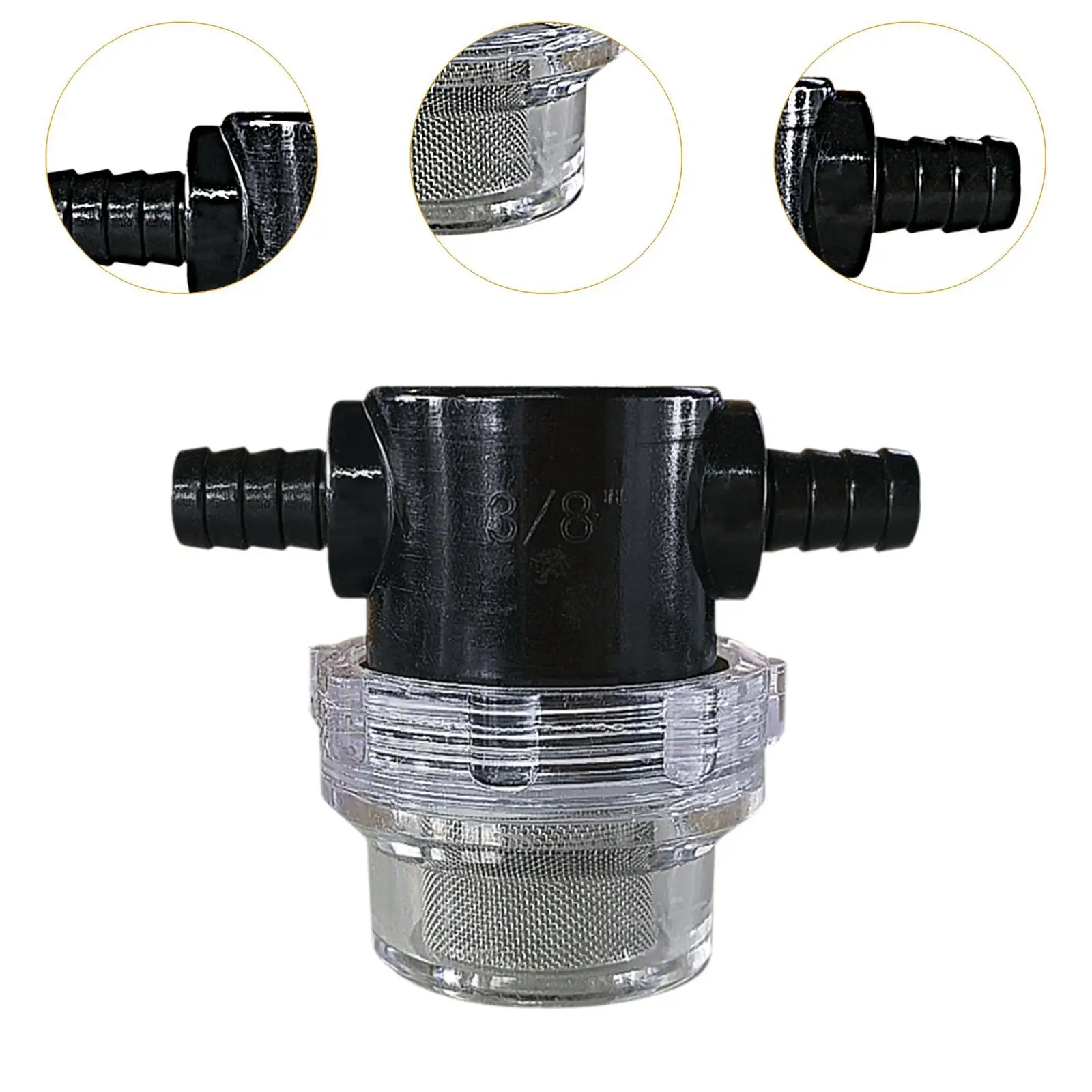 Water Pump Strainer Inline Twist on Sprayer Filter Kit 50 Mesh Stainless Steel Screen for Car Wash Marine