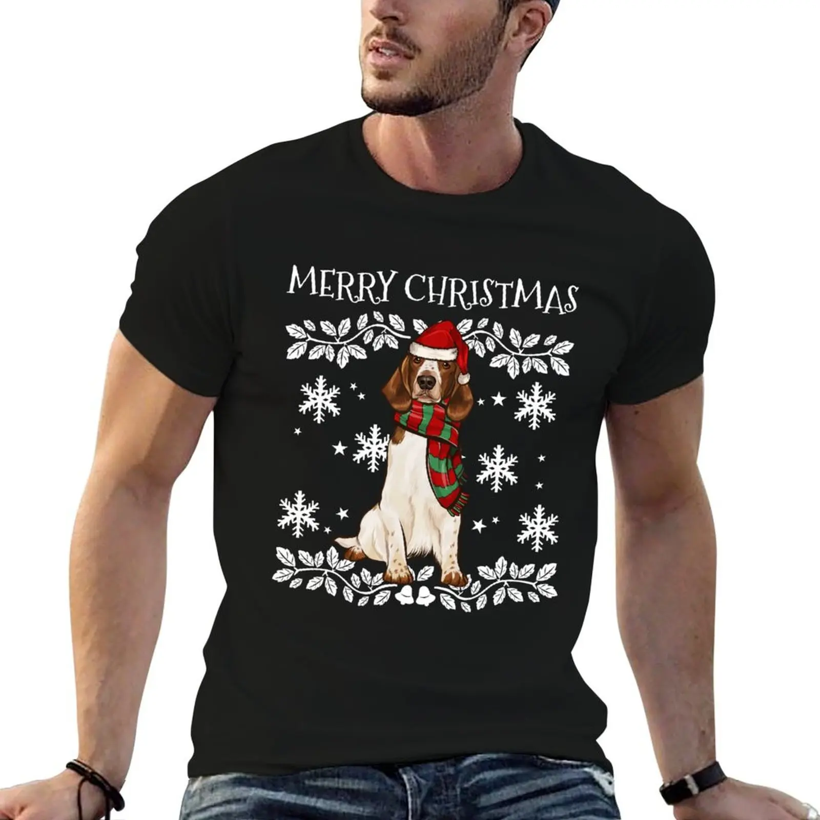 Merry Christmas Ornament Welsh Springer Spaniel Xmas Santa T-Shirt designer shirts tops big and tall t shirts for men