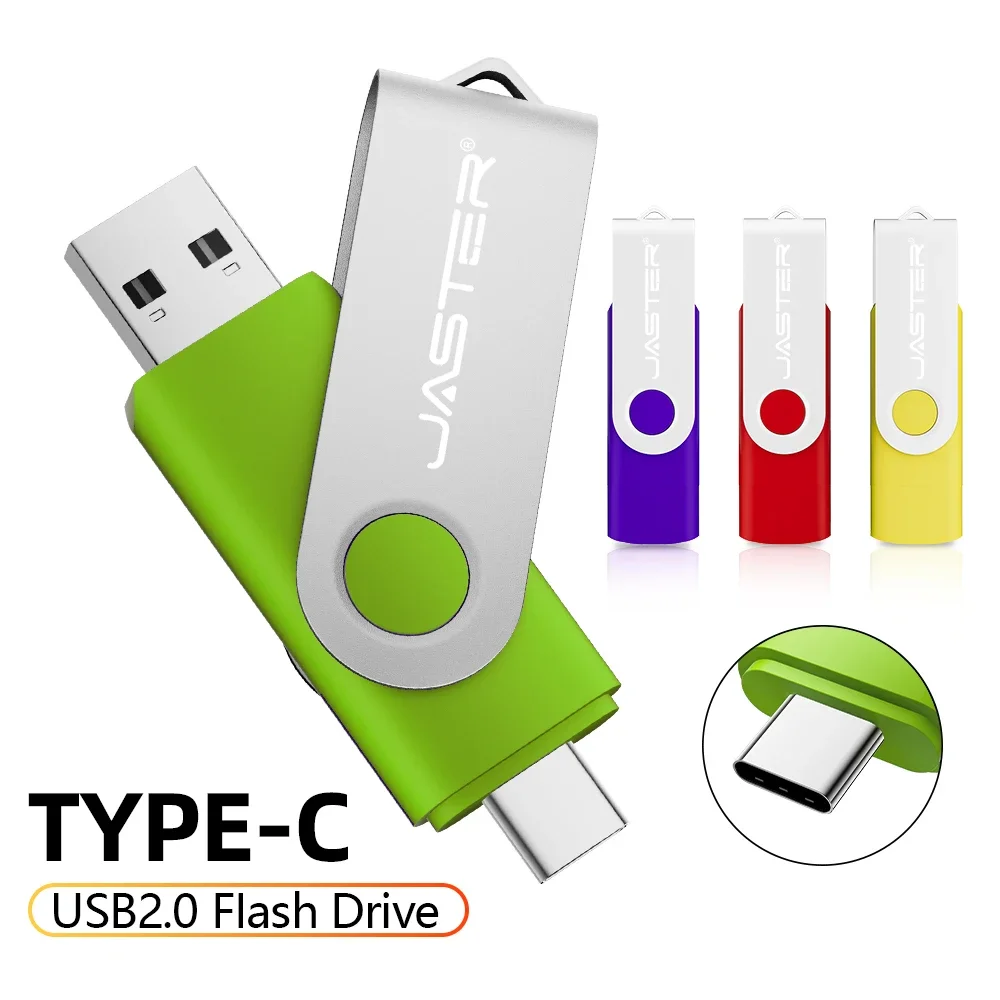 

USB-флешка TYPE-C USB-C Pen Drive 128 ГБ 64 ГБ Серебряная карта памяти Бесплатная цепочка для ключей Pendrive 32 ГБ Cle USB-накопитель для хранения