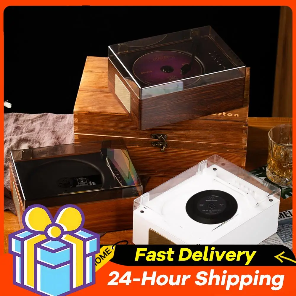 

Настольный проигрыватель компакт-дисков Портативный проигрыватель компакт-дисков Перезаряжаемый пульт дистанционного управления Домашний музыкальный плеер Bluetooth 5.0 Динамик Поддержка USB 3,5 мм AUX