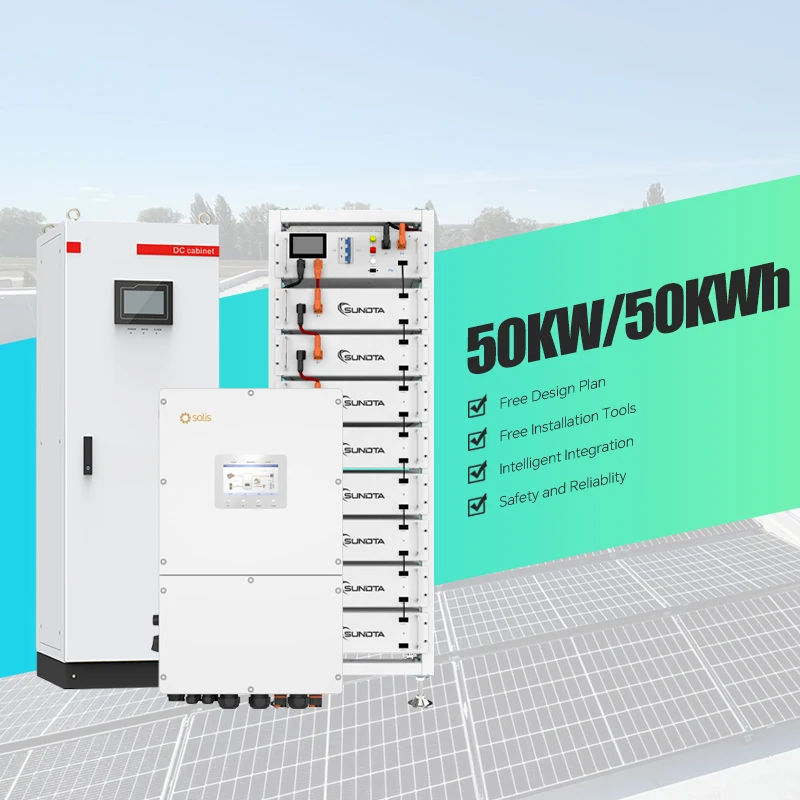 Hybrid Solar Systems 30kW, 40kW, 50kW, 60kW Integrated Inverter and Lithium Battery 100kWH Home Solar Storage System.