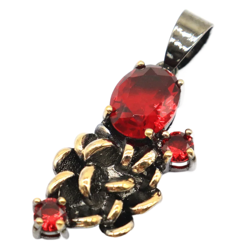 Buy 4 Get 1 Free 33x14mm Bohemia Design Red Blood Ruby Pink Kunzite Blue Aquamarine Women Black Gold Silver Pendant