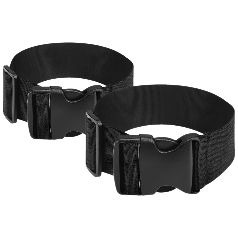 

2 Pcs Backpacks Adjustable Fixing Strap Travel Straps for Luggage Label Belt Bungee with Buckle Black Outdoor Belts