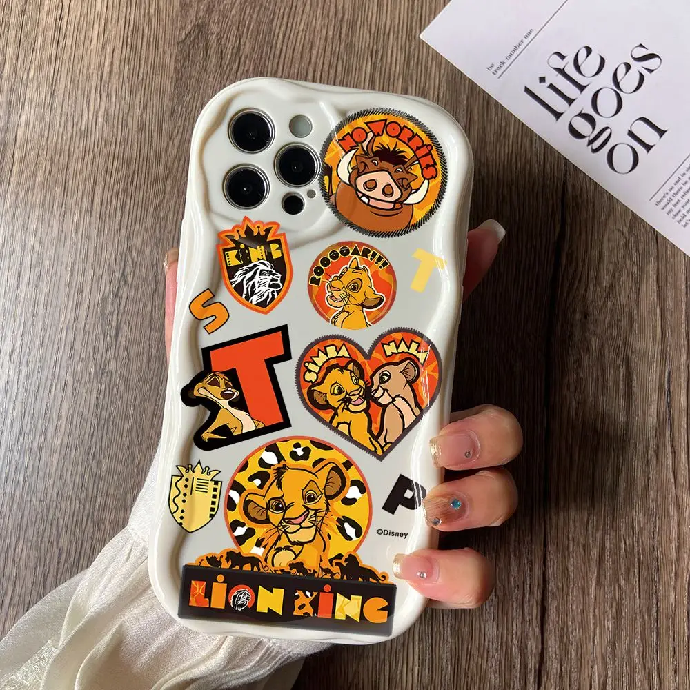 Lion King Simba Phone Case for Oppo Reno 12 11 8 7 6 5 4 Reno12 Reno11 Reno8 Reno7 Reno6 T Z F Pro 4G 5G Creamy Wave Soft Cover