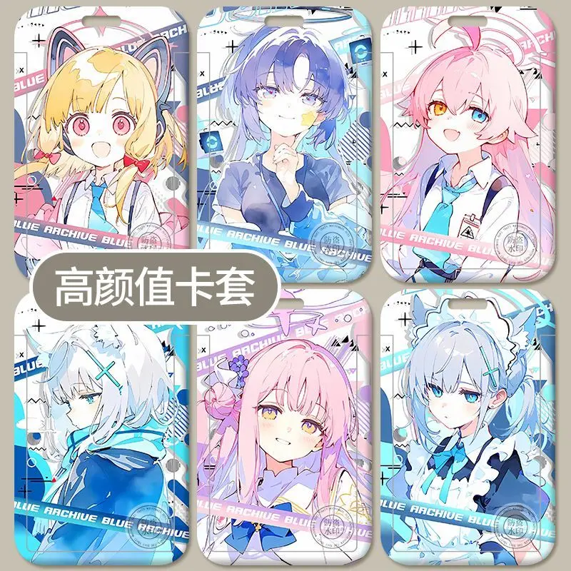 Blue Archive Tendou Arisu Sunaōkami Shiroko Card Protector Anime ID Card Cover Student Meal Badge ID Holder Card Holder