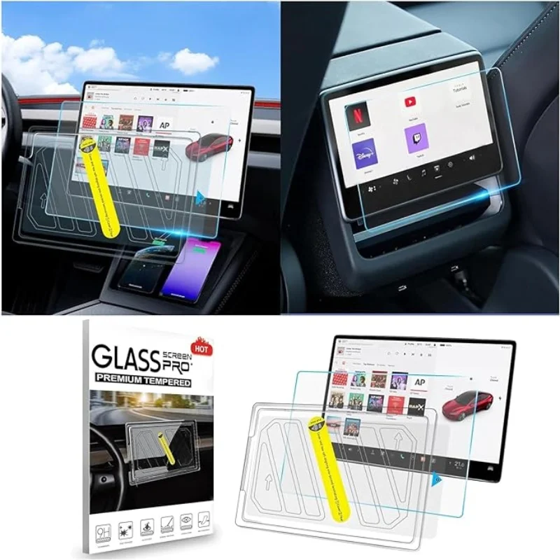 For Tesla Screen Tempered Film Model 3/Y of the Central Control Film Artifact Modely Navigation Tempered Film Screen Protector