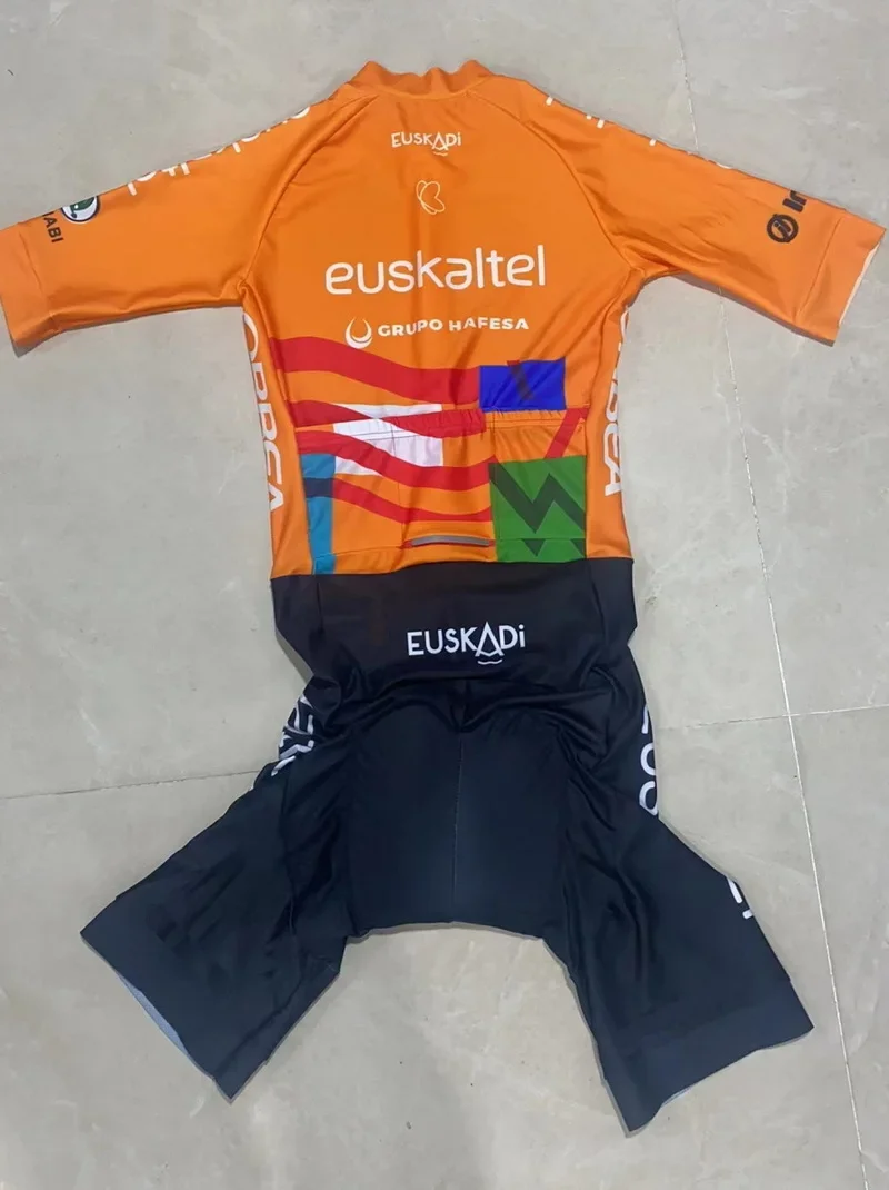 LASER CUT Skinsuit 2024 EUSKALTEL Team Bodysuit SHORT Cycling Jersey Bike Bicycle Clothing Maillot Ropa Ciclismo