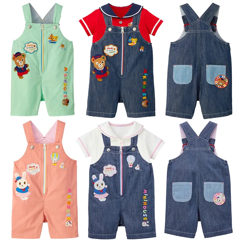 

Шорты-комбинезоны для девочек, новые летние джинсовые шорты-комбинезоны с милым медведем и кроликом для мальчиков