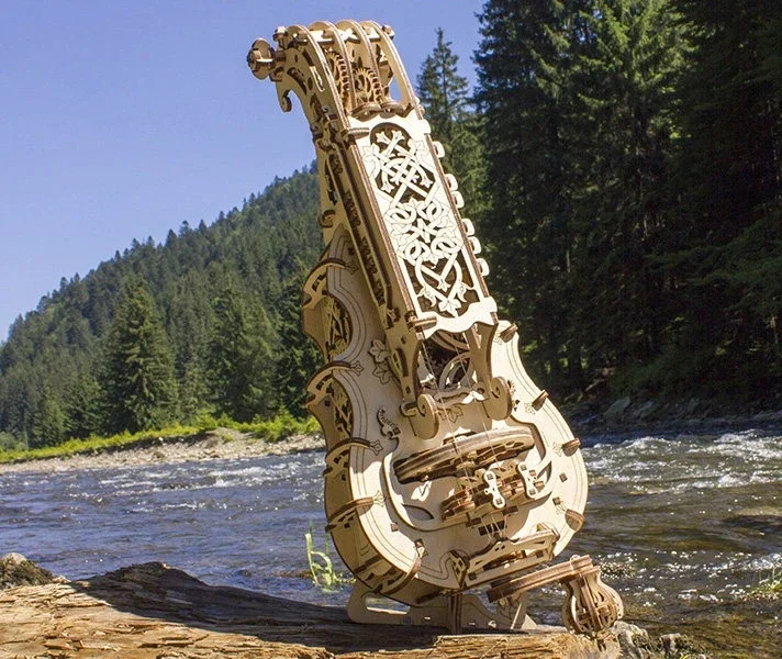 Classical Playable Hand Organ Wooden 3D Three-Dimensional Puzzle Adult Version Musical Instrument Mechanical Model Gift
