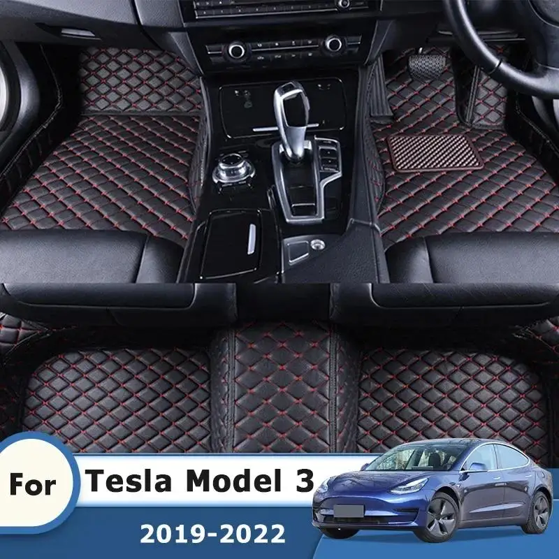 

Автомобильный коврик для Tesla Model 3 2019-2022 (правый руль), индивидуальный, для салона автомобиля, аксессуар