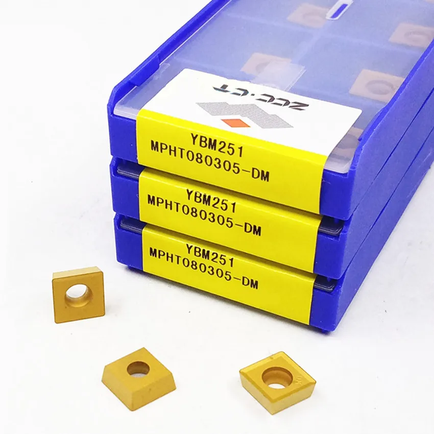 

MPHT060304-DM YBM251/MPHT080305-DM YBM251/MPHT120408-DM YBM251 ZCC.CT YBM251 MPHT Твердосплавные пластины с ЧПУ Фрезерные пластины 10 шт./кор.