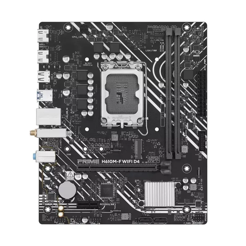 New PRIME H610M-F WIFI D4 LGA1700 Micro-ATX WIFI6 64GB M.2 SSD SATA6 PCIE4.0 Support 14th/13th/12th CPU H610 Gaming Motherboard