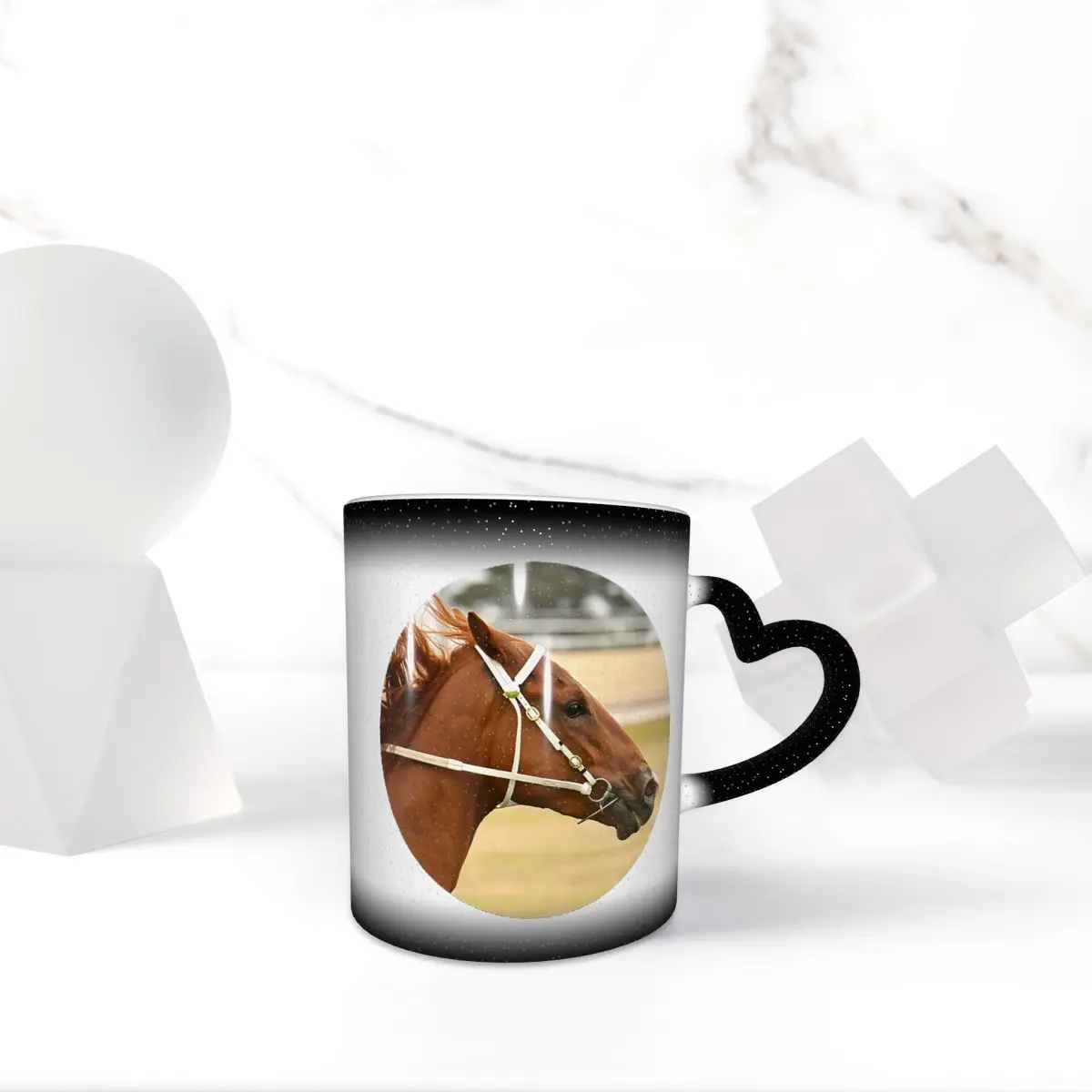 

Horse Racing Action Mug Funny Ceramic Coffee Cups Tea Mugs Milk Cup Drinkware Gift for Friends