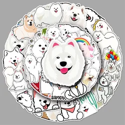 50PCS Samoyed Cartoon Cute Dog Animal Personality Creative Sticker Phone Desk Guitar Cup Skateboard Waterproof