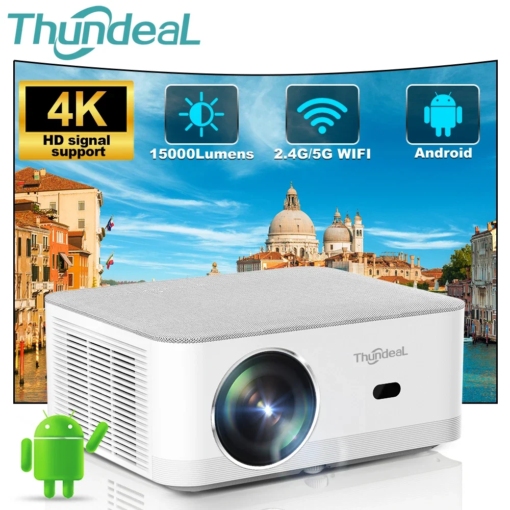 

Top! ThundeaL Portable Mini Projector TD92 Pro FHD 1080P Full HD Beam 4K Video WiFi Android Projector TD92Pro 3D Movie Home Thea