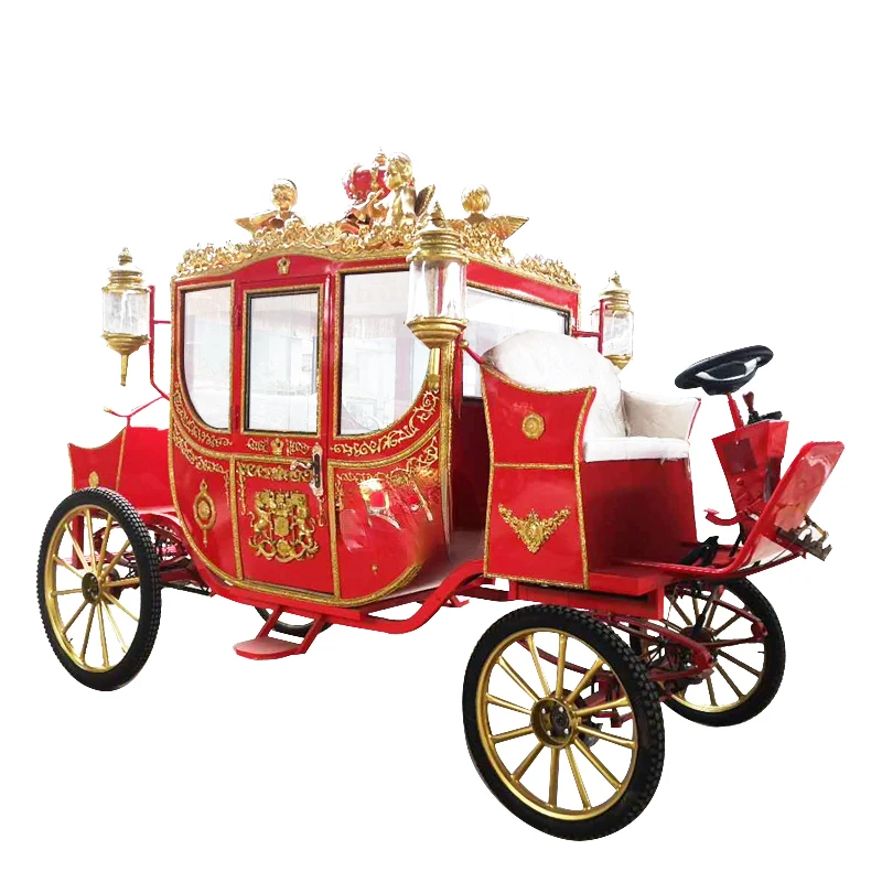 European Luxury Royal Carriage Four Wheel Electric Vehicle Russian Wedding Tourist Comfortable And Variable Speed