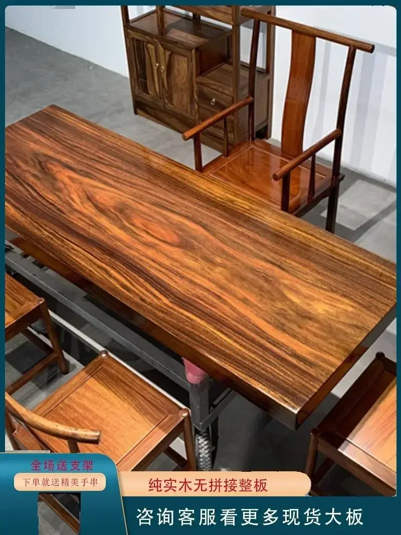 big board table custom-made log tea  desk big board tea  whole board desktop flower solid wood  ebony big