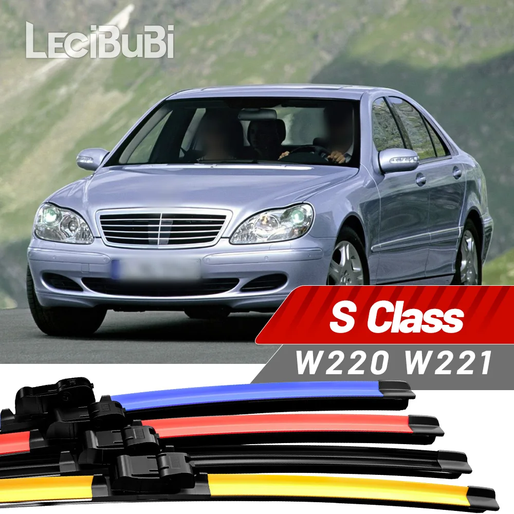 2 stücke Für Mercedes Benz S Klasse W220 W221 1998-2013 2007 2008 2009 2010 2011 2012 Frontscheibe wischer Klingen Scheibenwischer