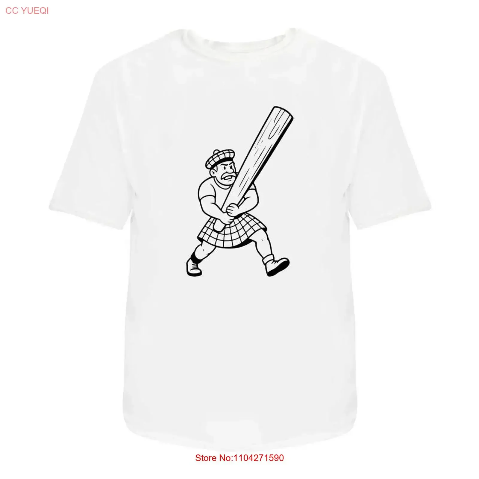 'Caber Throwing Highland Games' T Shirt 100 Cotton S XXL TA054895 vintage Washed Comfortable Soft streetwear graphic Breathable